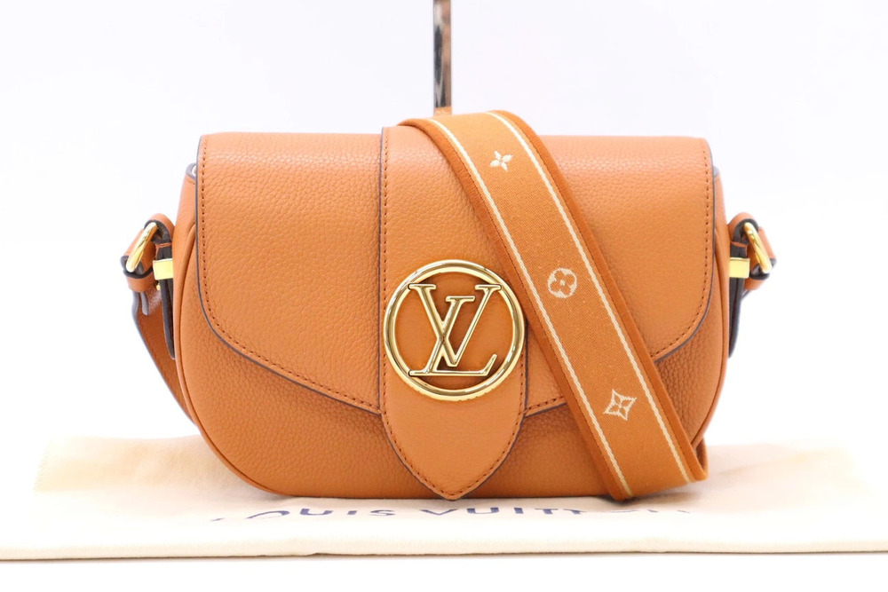 Louis Vuitton Pont Neuf Soft shoulder bag brown cream Caramel Tan leather